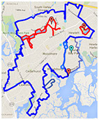 MAP OF five towns LONG ISLAND